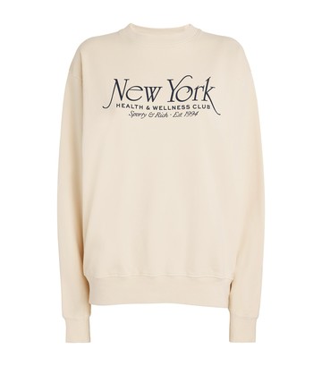 Sporty & Rich Cotton Crew-Neck Sweatshirt