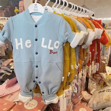 特價安卡米hellodr秋冬款新生兒連體衣寶寶夾棉爬服哈衣400g800g