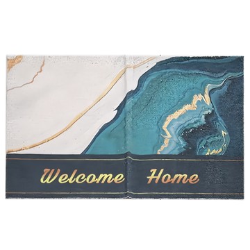 北歐風 刮沙絲圈地墊 塑膠PVC材質  90 x 60cm  流金奢綠  1個