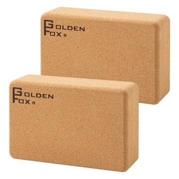 GOLDEN Fox 軟木瑜珈磚  7.6 x 15.2 x 22.8cm  天然木色  2個