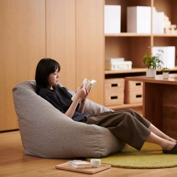 熱銷無印良品MUJI豆袋懶人沙發椅子外套可拆卸單人可躺可臥日式小戶型