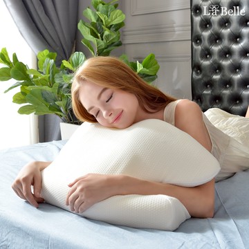 義大利La Belle《超釋壓3D護頸蝶型工學記憶枕》+涼感專用枕套1個