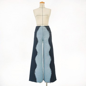 Aman No.80 陰陽海牛仔寬褲