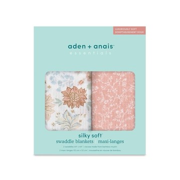 【安琪兒婦嬰百貨】美國 aden+anais 竹纖維多功能包巾2入-花韵時光