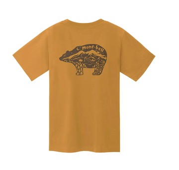 【【蘋果戶外】】mont-bell 2104807 BN 棕【純棉Tee】PEAR SKIN COTTON TEE 野熊 短棉T 防曬 NATURE BEAR