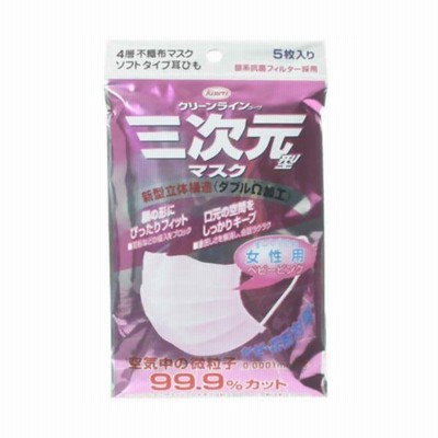 クリーンラインコーワ 三次元マスク 少し小さめ 5枚入 通販 Lineポイント最大0 5 Get Lineショッピング