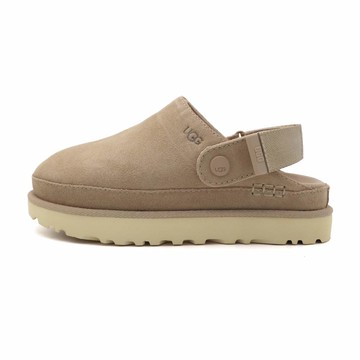 【全館滿額折】 UGG GoldenstarClog 沙色 休閒 秋冬 麂皮 厚底 涼拖鞋 女款 J2696【新竹皇家UG1138252SAN】