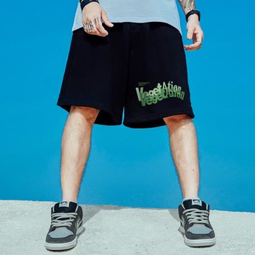 五分褲潮牌嘻哈加肥加大碼男寬松籃球胖子運動純棉短褲男潮流中褲