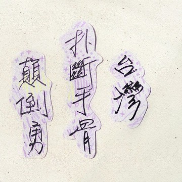 暖暖手寫字 | 台灣扑斷手骨顛倒勇 I 柔霧透明貼紙 臺灣話諺語
