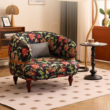 【特價】【經久耐用耐腐蝕】輕奢單人沙發椅客廳臥室酒店休息區單椅沙發美式老虎椅休閒椅復古 家居生活 擺件家裝