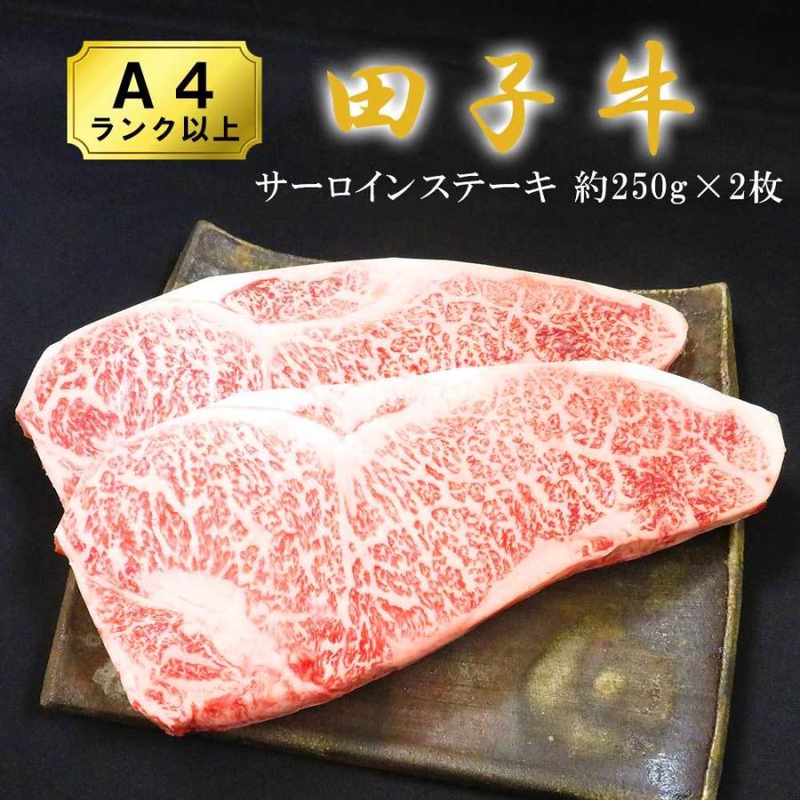 A4 B4 ランク以上 青森県田子町 田子牛 サーロインステーキ 約250g×2枚 個体識別番号入り │ お取り寄せグルメ 東北 ギフト 御歳暮 お歳暮