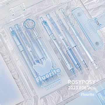 ❤NANI❤|開學好禮|Rosyposy Fluorite系列中性筆握住清透中性筆奶油蝴蝶高顏值走珠筆筆INS風中性筆