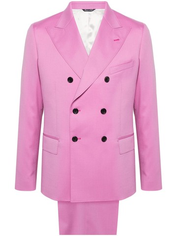Reveres 1949 - double-breasted virgin-wool suit - men - Virgin Wool - 48 - Pink