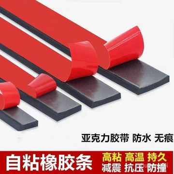 ❤️臺灣熱銷❤️橡膠條自粘玻璃減震壓條防滑扁條方形背膠防撞條橡膠墊片闆密封條e915 N2DL