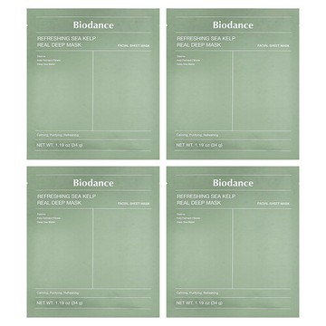 Biodance, 清爽海帶深層美容面膜，4 片，每片 1.19 盎司（34 克）