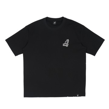 KANGOL 短T 黑色 大袋鼠 圓領T 短袖 上衣 中性 6525101020