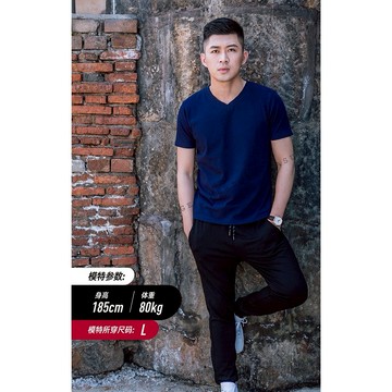 V領短袖基礎款【馬丁工坊】【210g】【5色】美式復古 無縫桶織 全棉 短袖T 男 純棉 短袖T恤
