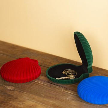 博物×DOIY貝殼首飾盒創意絲絨造型項鏈收納盒送朋友禮物