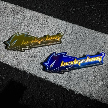【台南新發車業】刺蝟排氣管 鈦合金LOGO貼 藍鈦 鈦 排氣管鈦片 鈦貼片 燒藍紫 鈦原色 HS1排氣管 防燙蓋
