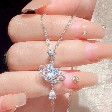 隔日到貨 ARIELLA  奧貝隆 愛心 1克拉 莫桑鑽 項鏈 項鍊 不過敏 N196