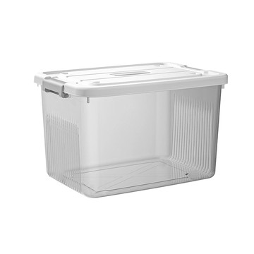 BangJiaShi 幫家適 掀蓋式透明收納箱  特大款(39 x 28.5 x 21.5cm)  透灰  1個