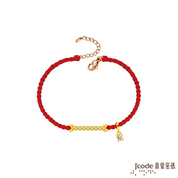 J code真愛密碼金飾 一直亮眼黃金編織手鍊
