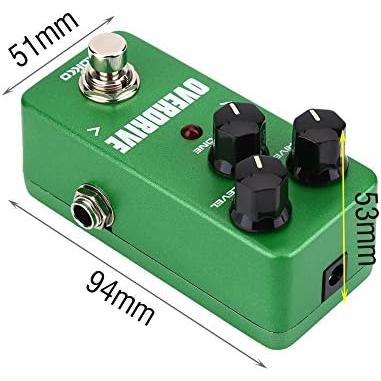 Guitar Effects Pedal, KOKKO FOD3 Aluminum Alloy Mini Overdrive Effect Pedal 6.35mm Jack for Guitars