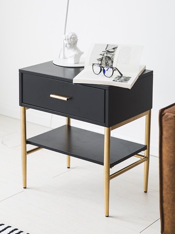 北歐ins風床頭柜迷你小型置物架現代輕奢簡約床邊柜臥室收納柜