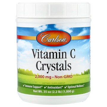 Carlson, 維生素 C 結晶，2000 毫克，2.2 磅（1000 克）