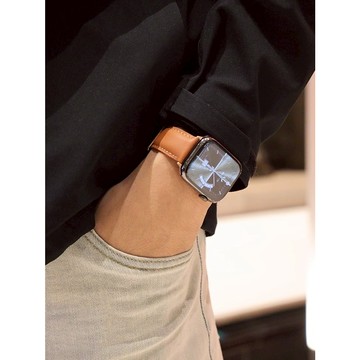 《台灣出貨》適用 APPLE WATCH 霧面皮錶帶 真皮錶帶 Ultra S11 S10 46mm 49mm 男女錶帶