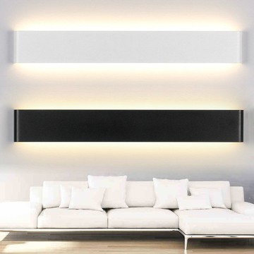 【台灣公司 可打統編】簡約現代LED臥室床頭鏡前走廊過道玄關壁燈 長方形客廳墻面背景燈 m7213