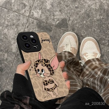 ✨限時下殺✨豹紋傑瑞適用蘋果14手機殻iPhone11PRO創意12防摔13/15潮流16plus