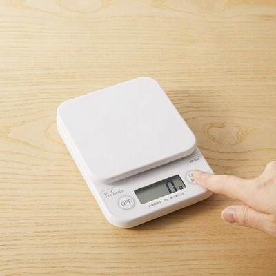 タニタ はかり スケール 料理 2kg 1g デジタル ホワイト KF-200 WH