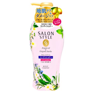 SALON STYLE 豐盈滋潤潤髮乳 500ml  添加五種天然草本植物成分  搭配摩洛哥堅果油保濕精華  1瓶