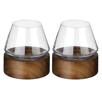 plala 搖搖圓形威士忌杯 240ml  9.5 x 9 cm  2個