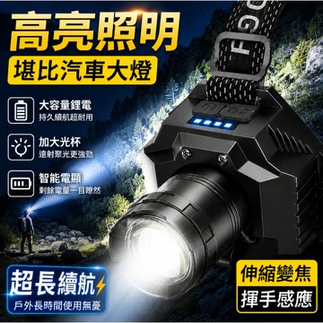 台灣現貨🚢爆亮頭燈 充電頭燈 登山 頭燈 工作燈 釣魚燈 修車工作燈 露營燈 照明燈 登山 強光頭燈 TYPE-C快充