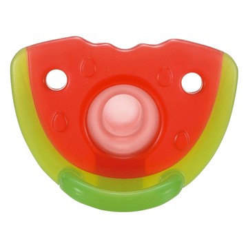 Richell 利其爾 矽膠安撫奶嘴 一體成形 附收納盒  3個月以上  西瓜  1個