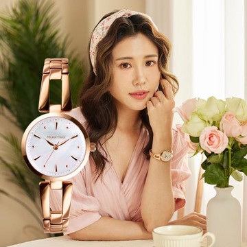 RELAX TIME 手鍊微甜風格女錶 玫瑰金×白貝殼 (RT-71-7)