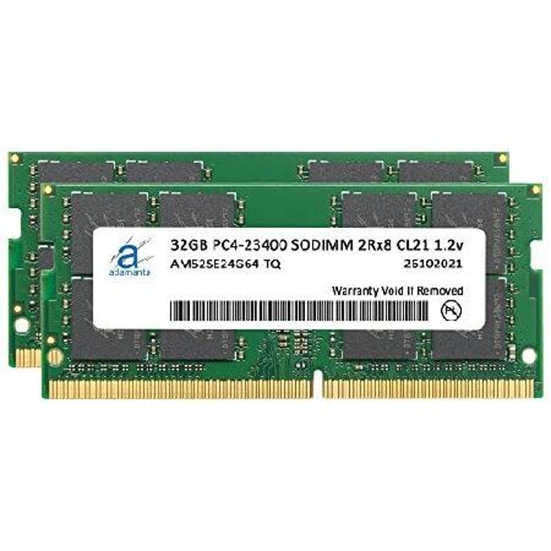 特別価格Adamanta 64GB (2x32GB) DDR4 2933MHz PC4-23400 SODIMM 2Rx8