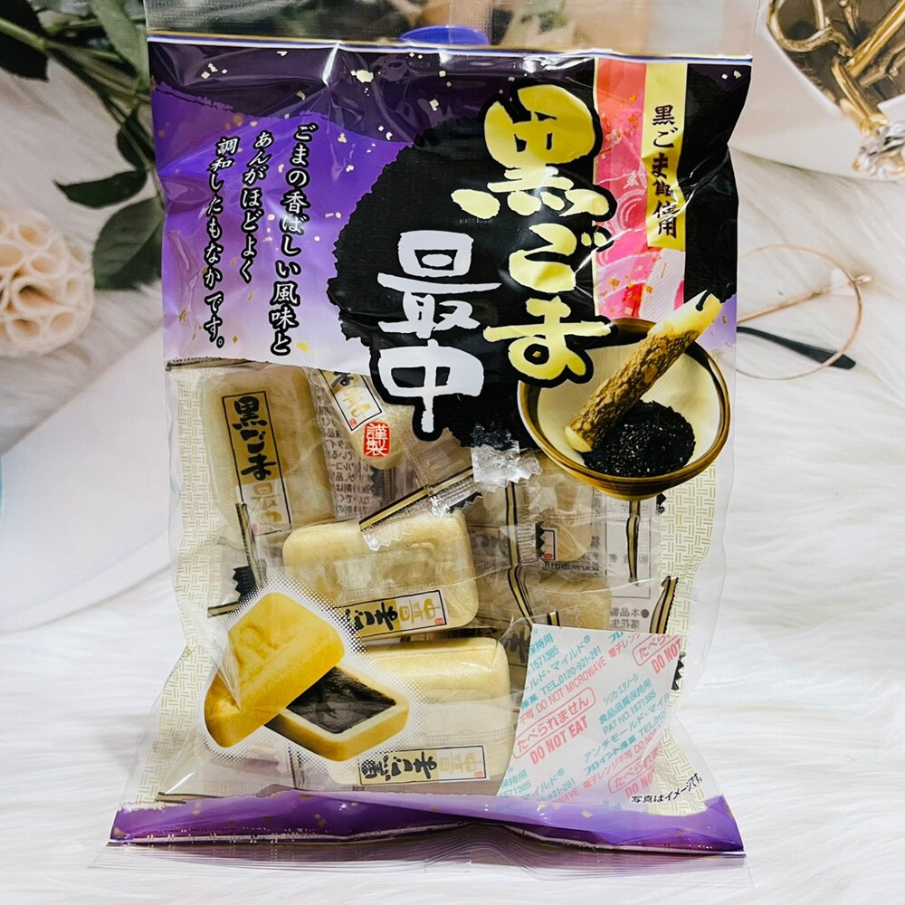 潼漾小舖 日本 幸福堂 黑芝麻最中 最中餅 使用黑芝麻餡 150g