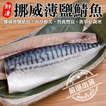 海肉管家-挪威薄鹽鯖魚(25片/每片約140~160g)