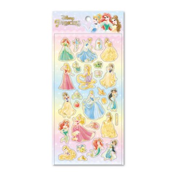 迪士尼Disney 燙金透明貼紙-公主1 墊腳石購物網