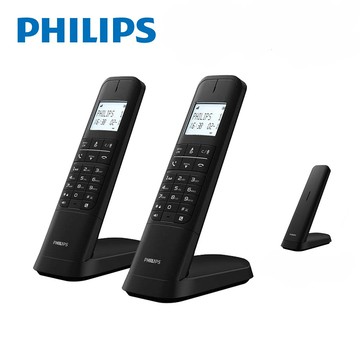 PHILIPS 設計款大螢幕電量顯示數位子母機無線電話-M4702B