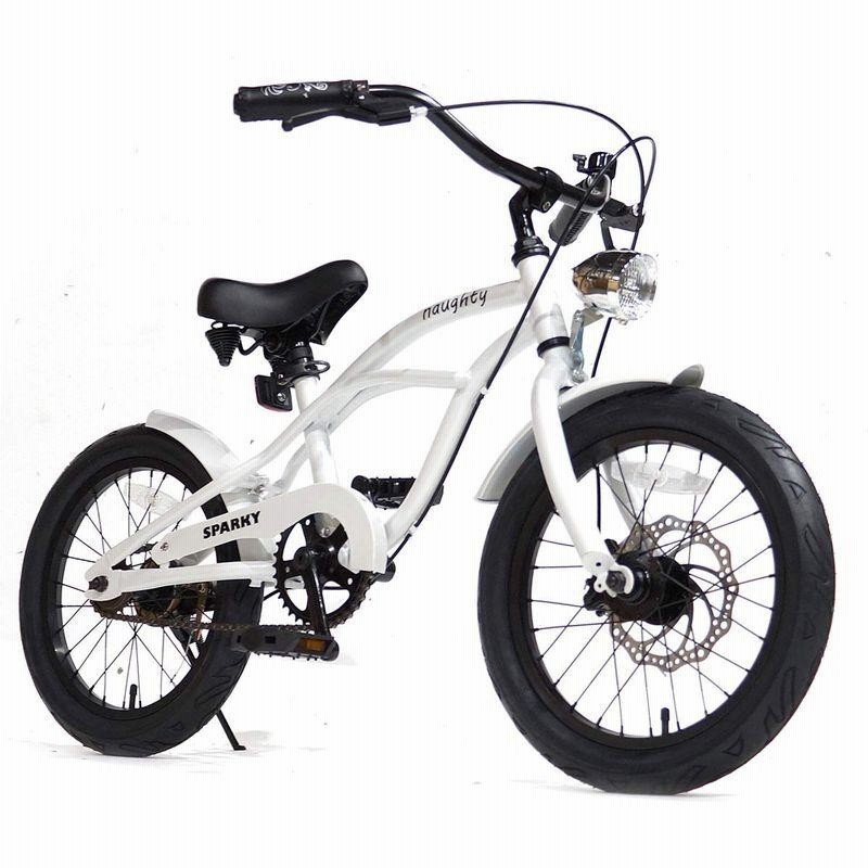 ビーチクルーザー 子供自転車 ディスクブレーキ 16インチ (WHITE) 通販