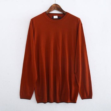 秋冬男款絲光羊毛簡約撞色針織上衣打底寬松休閑通勤毛衣品質尾貨