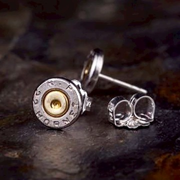 Bullet Designs 22口徑子彈耳環 / 復古金屬個性耳針 耳針式耳扣