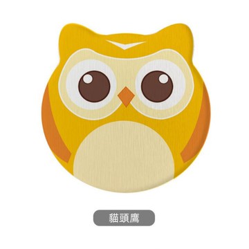 萌寵硅藻泥吸水速乾杯墊2入-貓頭鷹_廠商直送