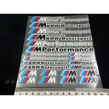 【逸品汽車百貨】BMW MPOWER 高清噴繪 套裝 反光 防水 貼紙 320d 330 318 325 520 x5