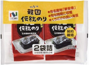 12 10まで限定ポイント2％増量 送料無料 ニコニコのり 韓国伝統のり 2袋詰×10袋