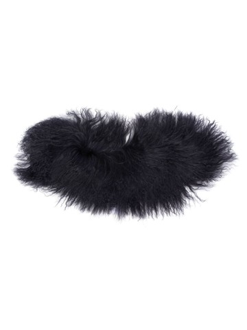 P.A.R.O.S.H. - detachable goat fur collar - women - Goat Fur/Polyester - S - Blue